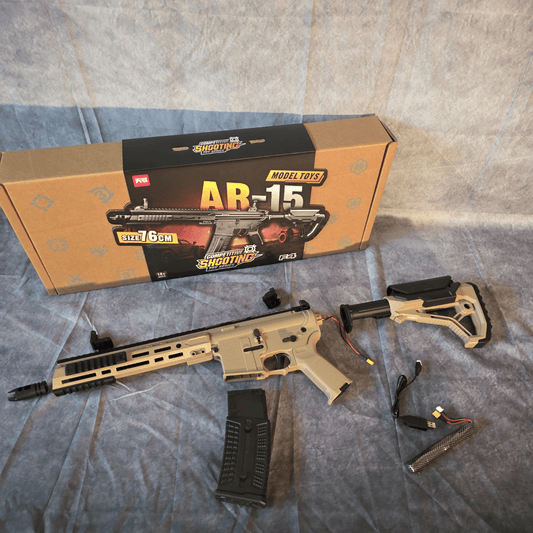 AR15 F4 Pro Tan - Elektrisk Gelblaster